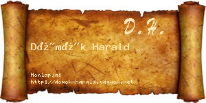 Dömök Harald névjegykártya